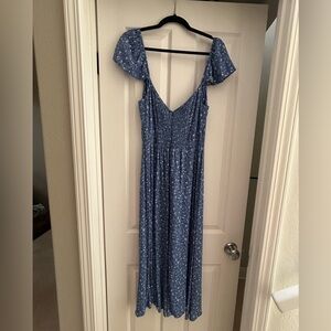 Reformation Sky Blue Floral Dress